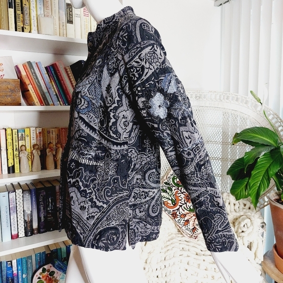 Laura Ashley Paisley Floral Button Blouse Jacket Top P3601 - Picture 5 of 10